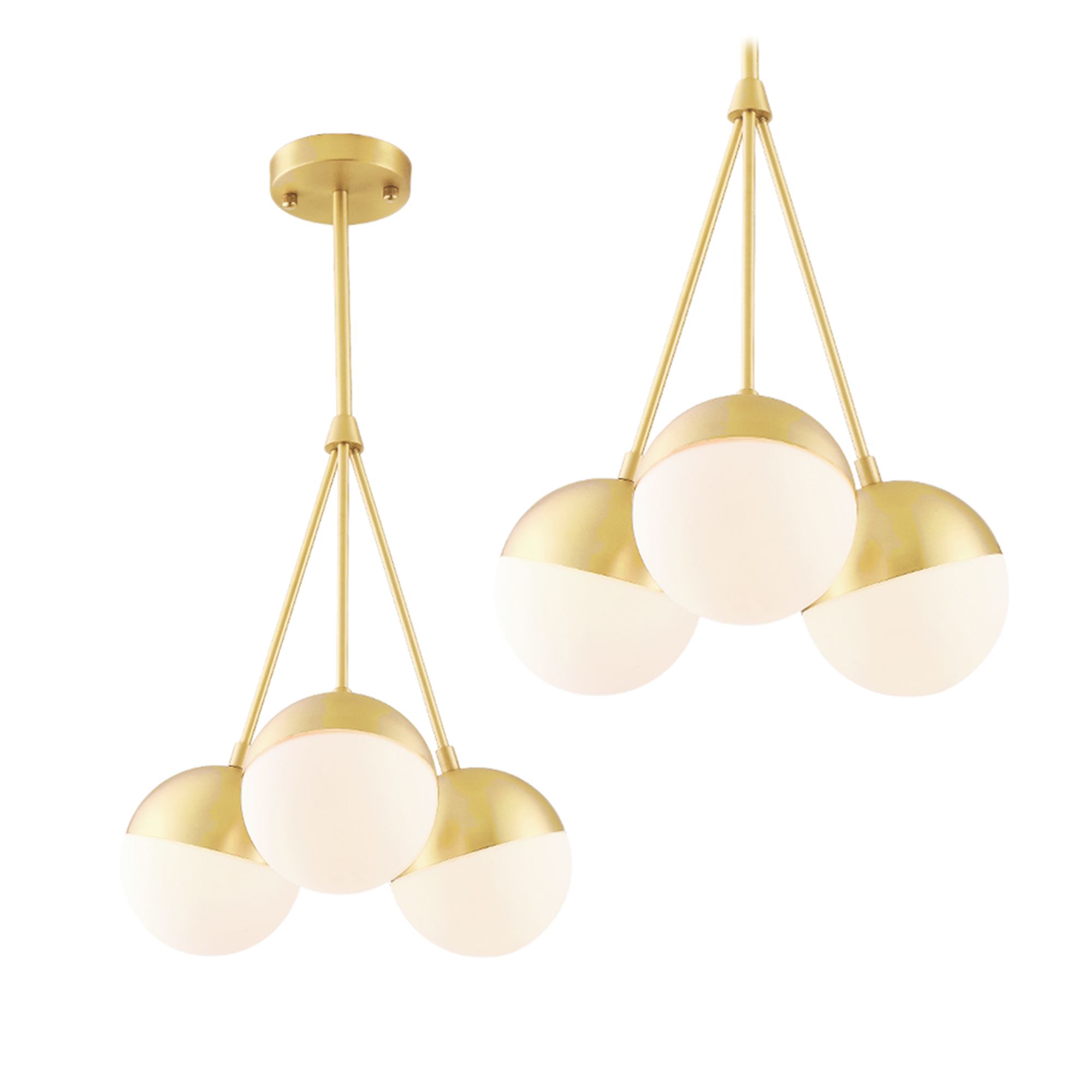 Lampa Sufitowa Wisząca Toolight App688-3Cp Złoty