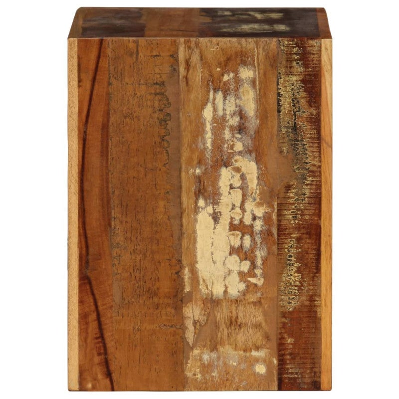 Tabouret 40x30x40 cm Bois de récupération solide - 3