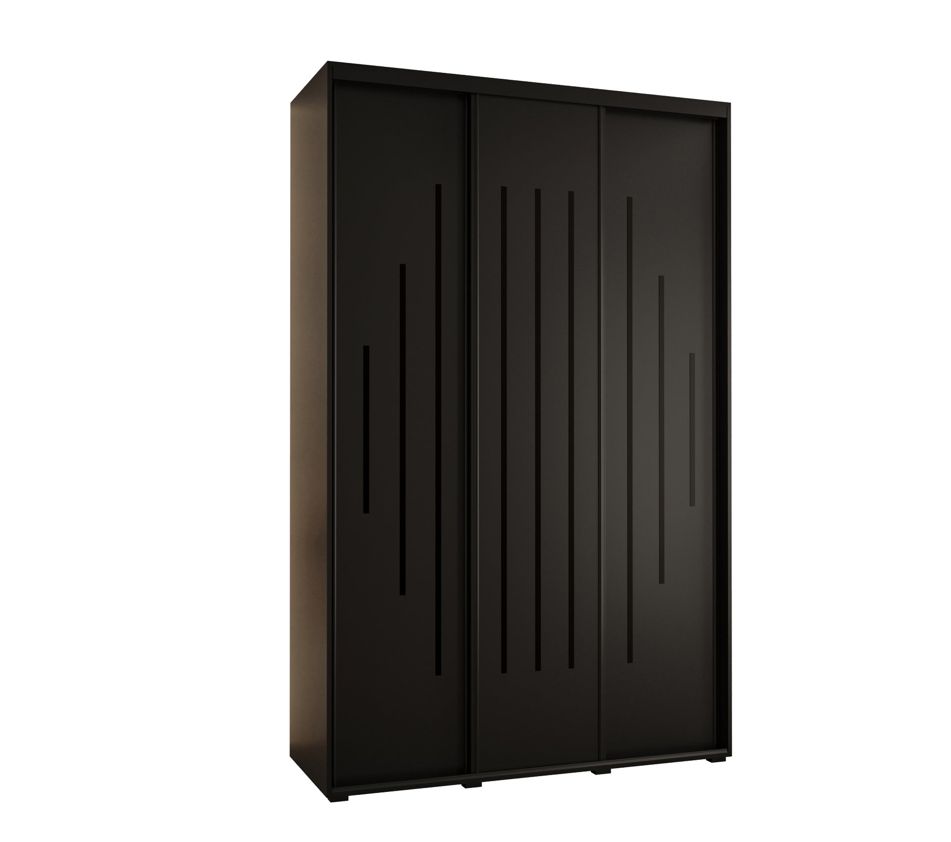 Szafa przesuwna wysoka Davos 12 160 x 60 x 235,2 cm czarny + czarny + u. czarny - Abiks Meble