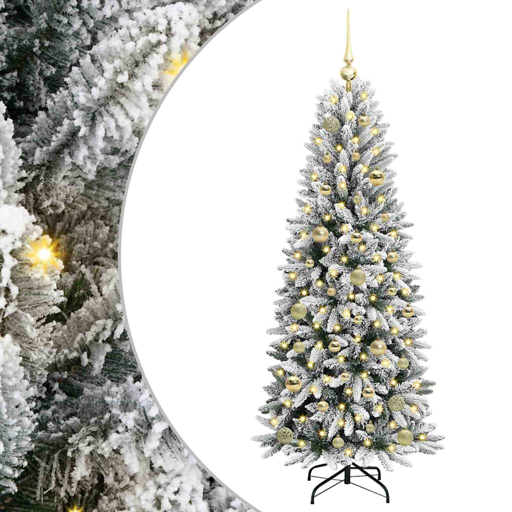 Sztuczna choinka Biały 63 x 63 x 150 cm PVC, Plastik, Stal i PE