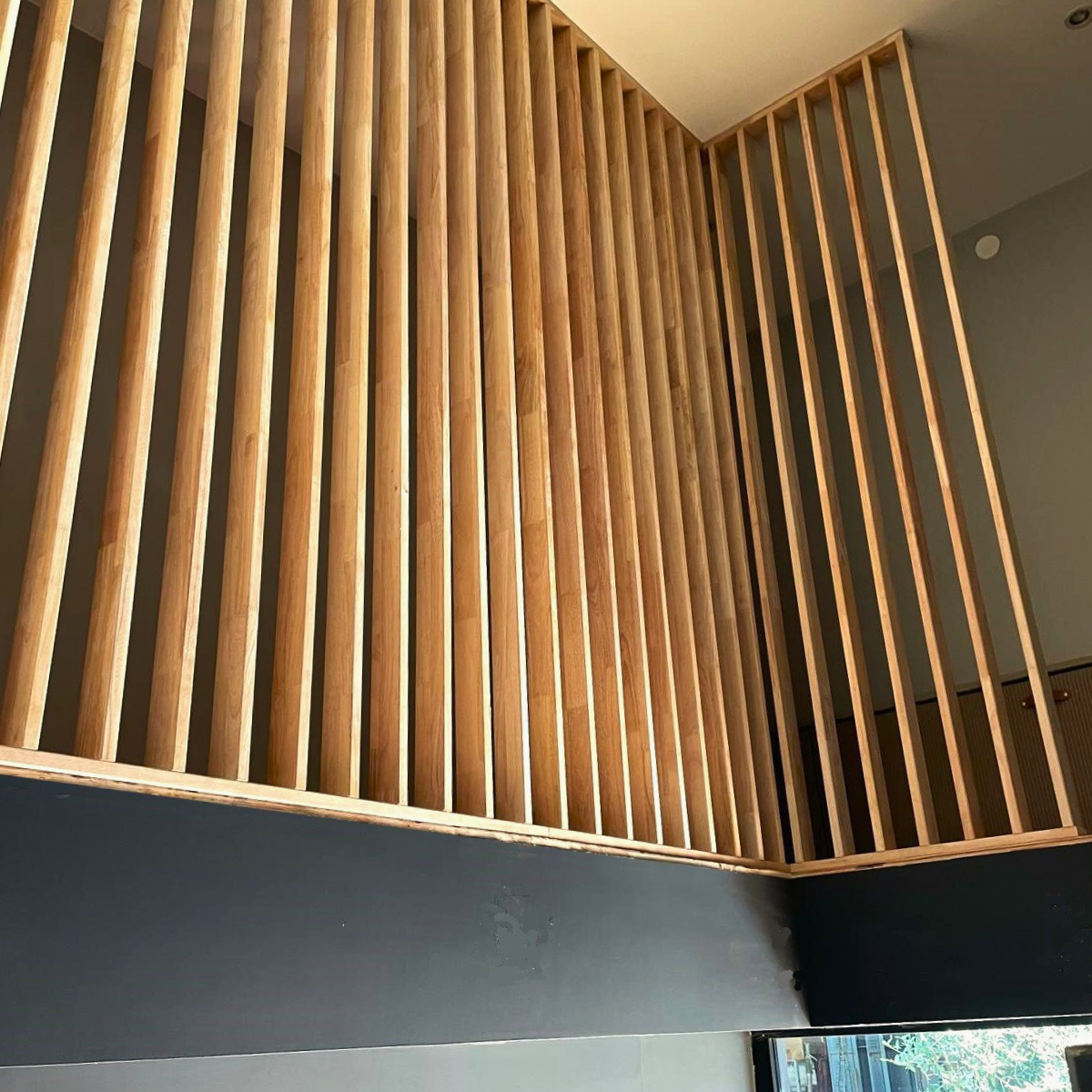 Cloison de séparation claustra droit chêne, H.2,54 m x l.80 cm, P.7,5 cm - 6