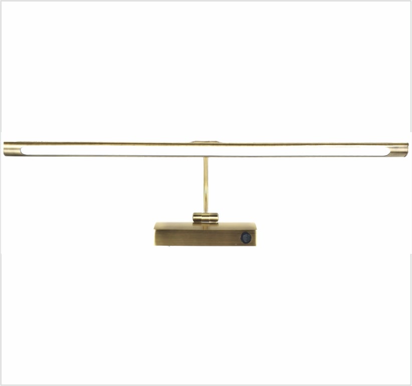 Kinkiet LED do oświetlania obrazów, luster, 16W w tradycyjnym stylu, ciepłe światło 3000K, antyczny brąz, przegubowy. 72cm, z włącznikiem
