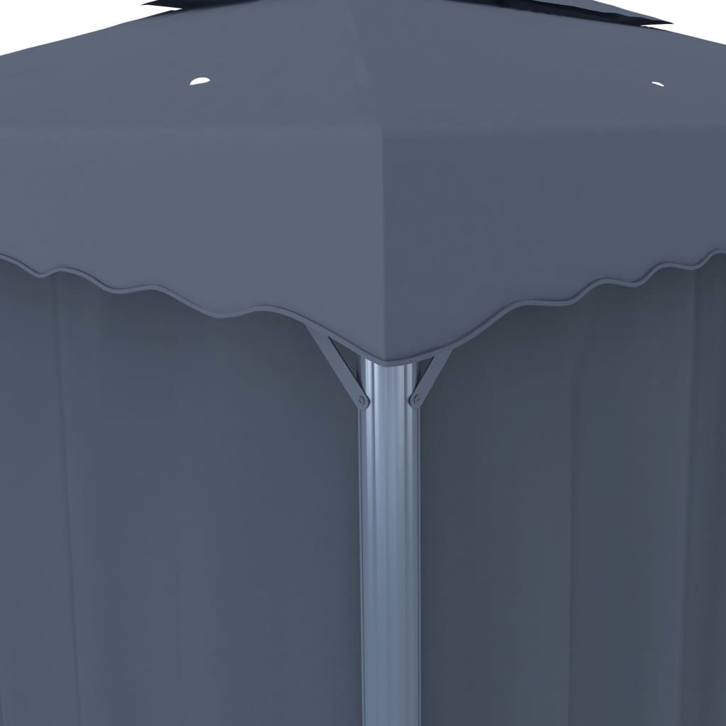 Maison Exclusive - Gazebo con Tende 4x3 cm Antracite Alluminio - 6
