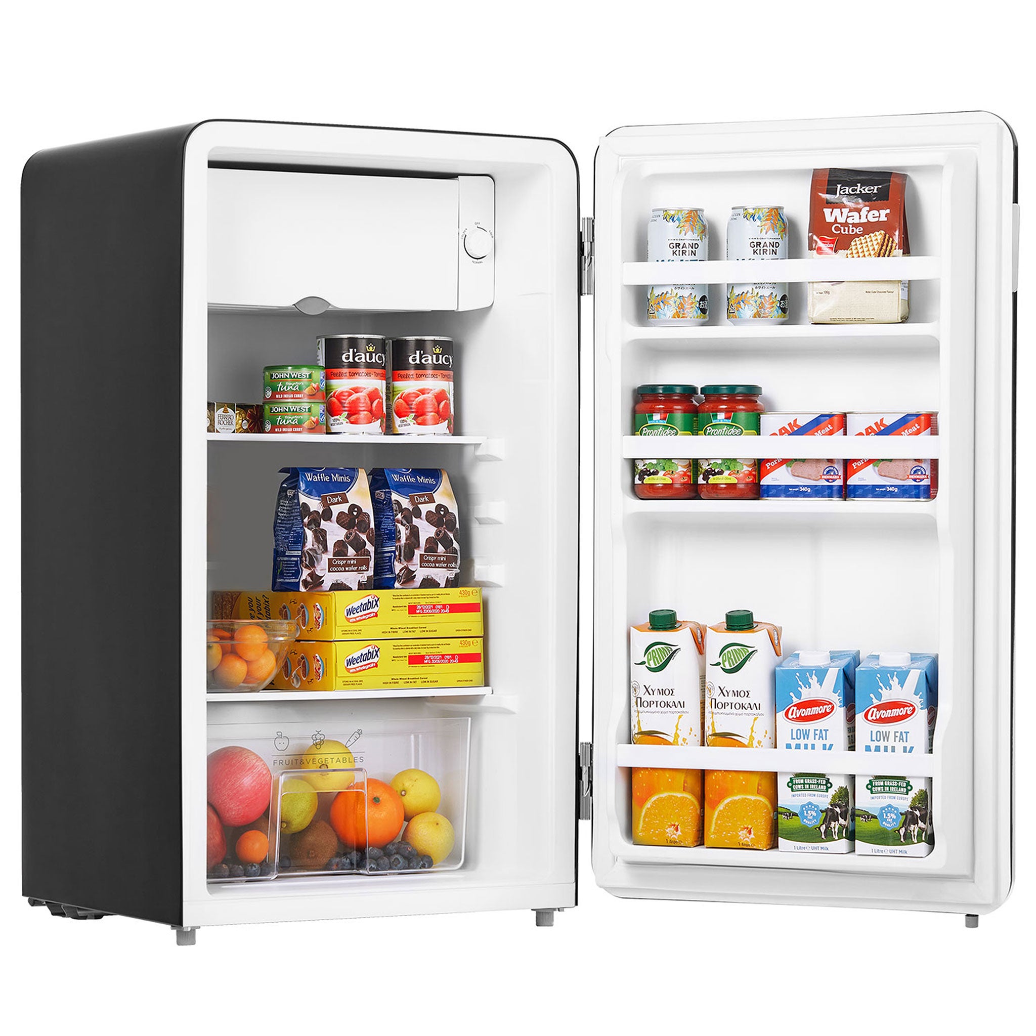 Réfrigérateur Table Top Vintage Comfee RCD93DK2RT(E) - 93L - Classe E - 48.8*49*83.5 cm - Noir - 4