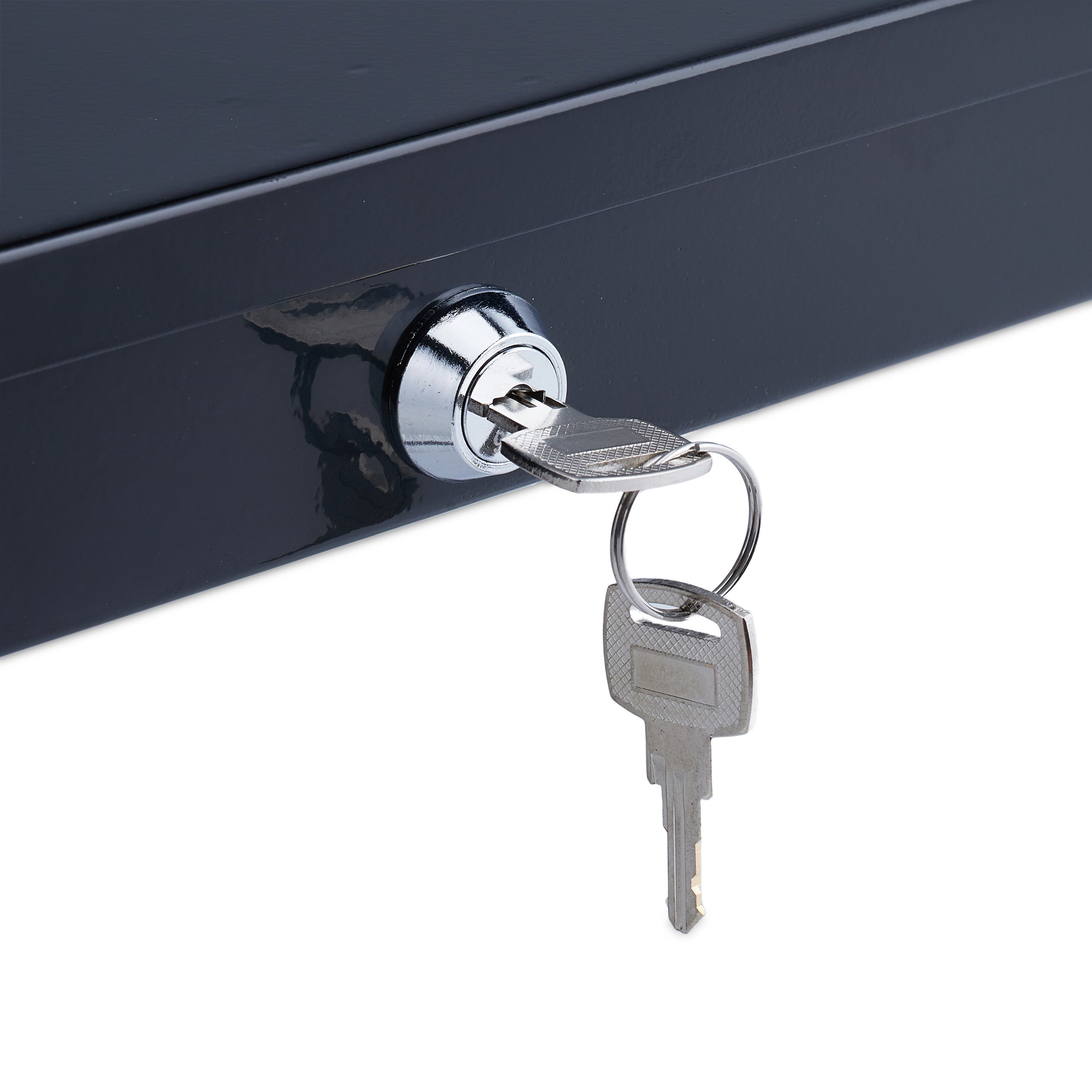 Relaxdays Cassetta Portavalori, Salvadanaio per Monete e Banconete, 2 Chiavi, Acciaio e Plastica, 4,5x30x20,5 cm, Nero - 7