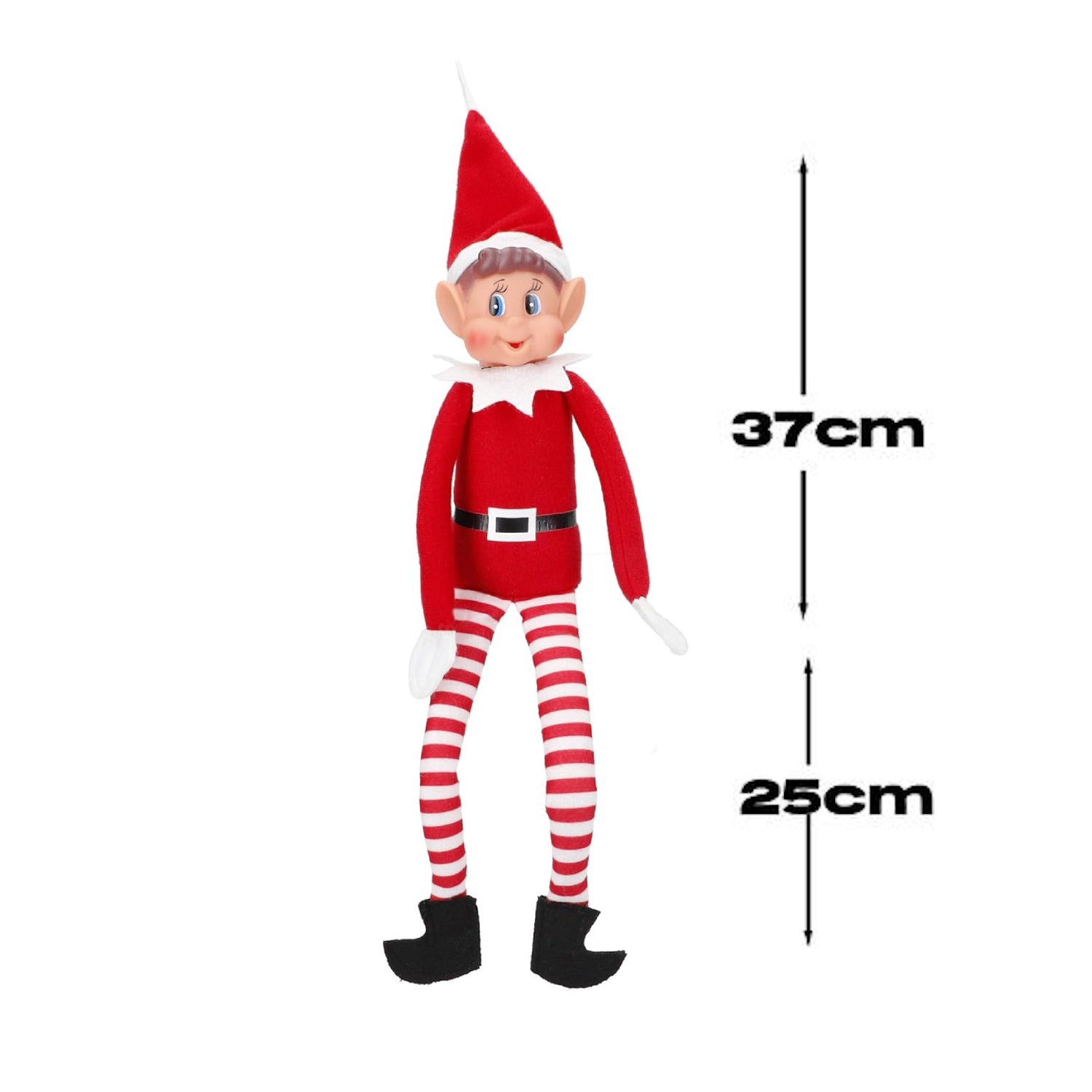 Elfo de Natal Papai Noel Perna Longa Vinil Macio Elfo com Chapéu de Elfo Grande 62 cm - 5
