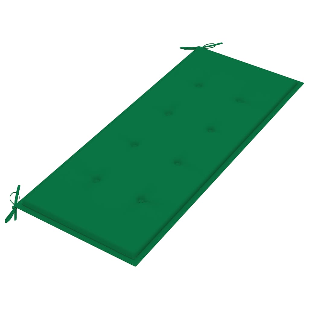 Banc de jardin empilable et coussin 128,5cm Bois de teck massif - 6