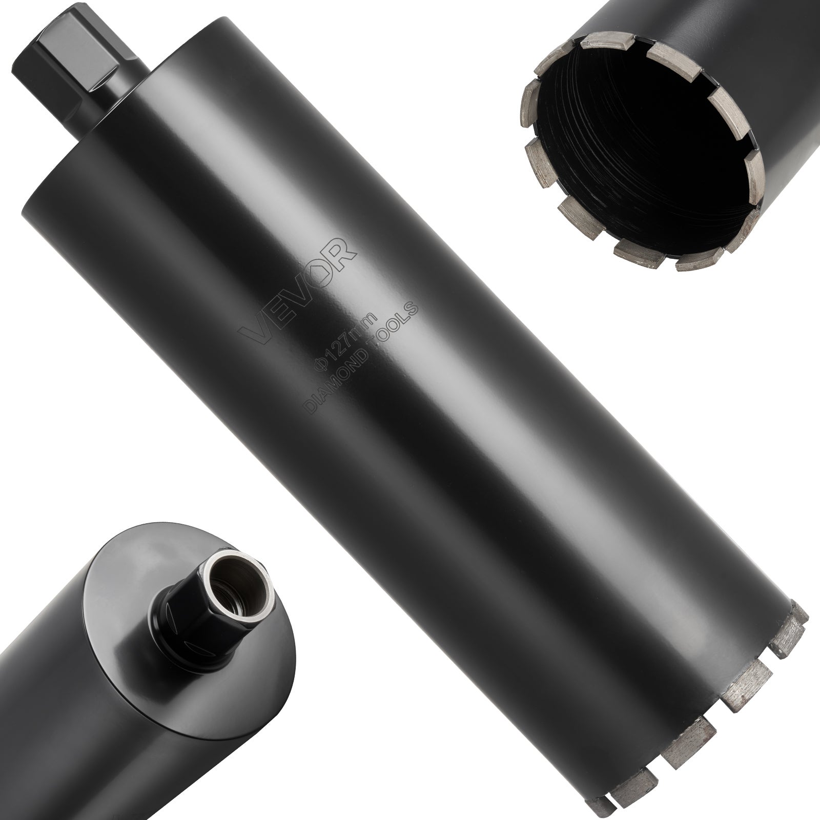 Carotă diamantată VEVOR, diametru 127 mm și adâncime de găurire 356 mm, carotă cu filet interior de 1-1/4 in-7 32 mm-7, pentru beton armat