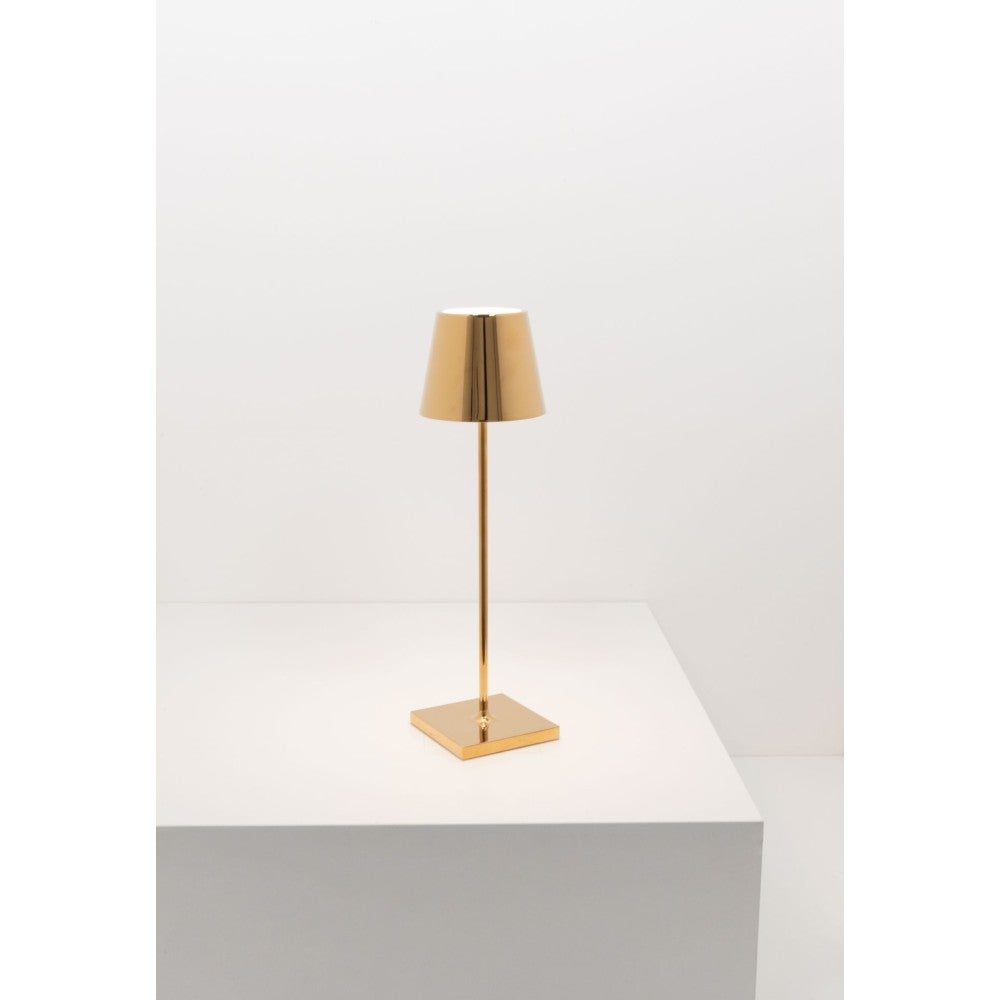 Lampe de table LED Poldina Pro Glossy Gold, rechargeable et dimmable avec une autonomie allant jusqu'à 12 heures - 3