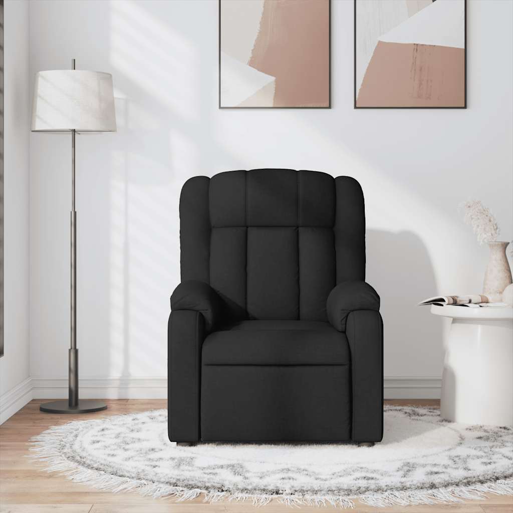 Fauteuil de massage inclinable en tissu noir - 3