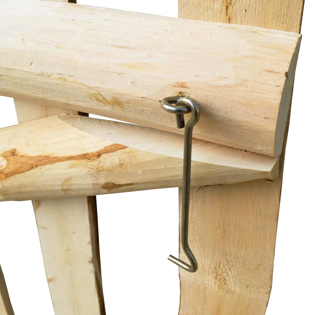 Porte de jardin | Portail de jardin | Portillon simple de clôture Bois de noisetier 100x90 cm CFW78680 - 5