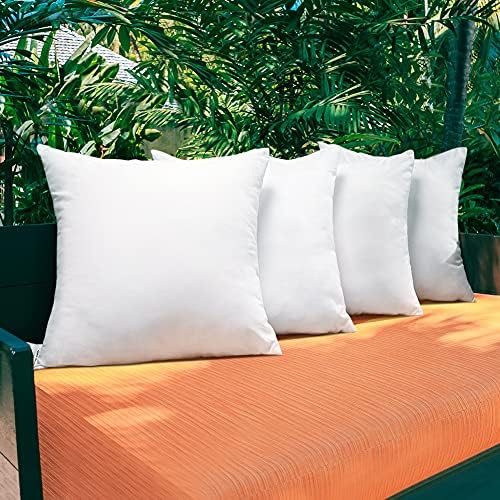 Lot de 4 housses de coussin imperméables 45 x 45 cm - Housses de coussin - Coussins d'extérieur - sans noyau - 4