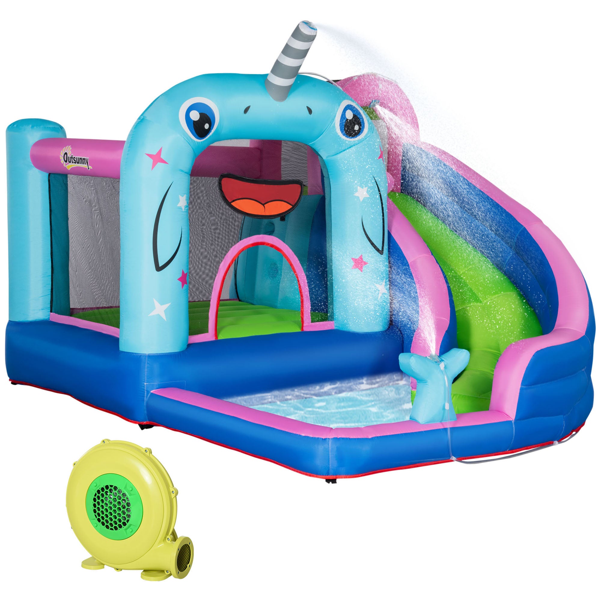 Toboggan AXI Sky120 Bleu 118cm - Accessoire Maison De Jeu Enfant Hauteur 60cm