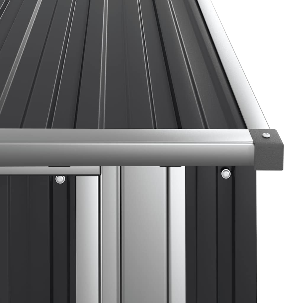 Abris de Jardin anthracite 118,5x97x209,5 cm acier galvanisé anti-rouille, grande capacité verrouillable, jardin & terrasse, pour particuliers - 7