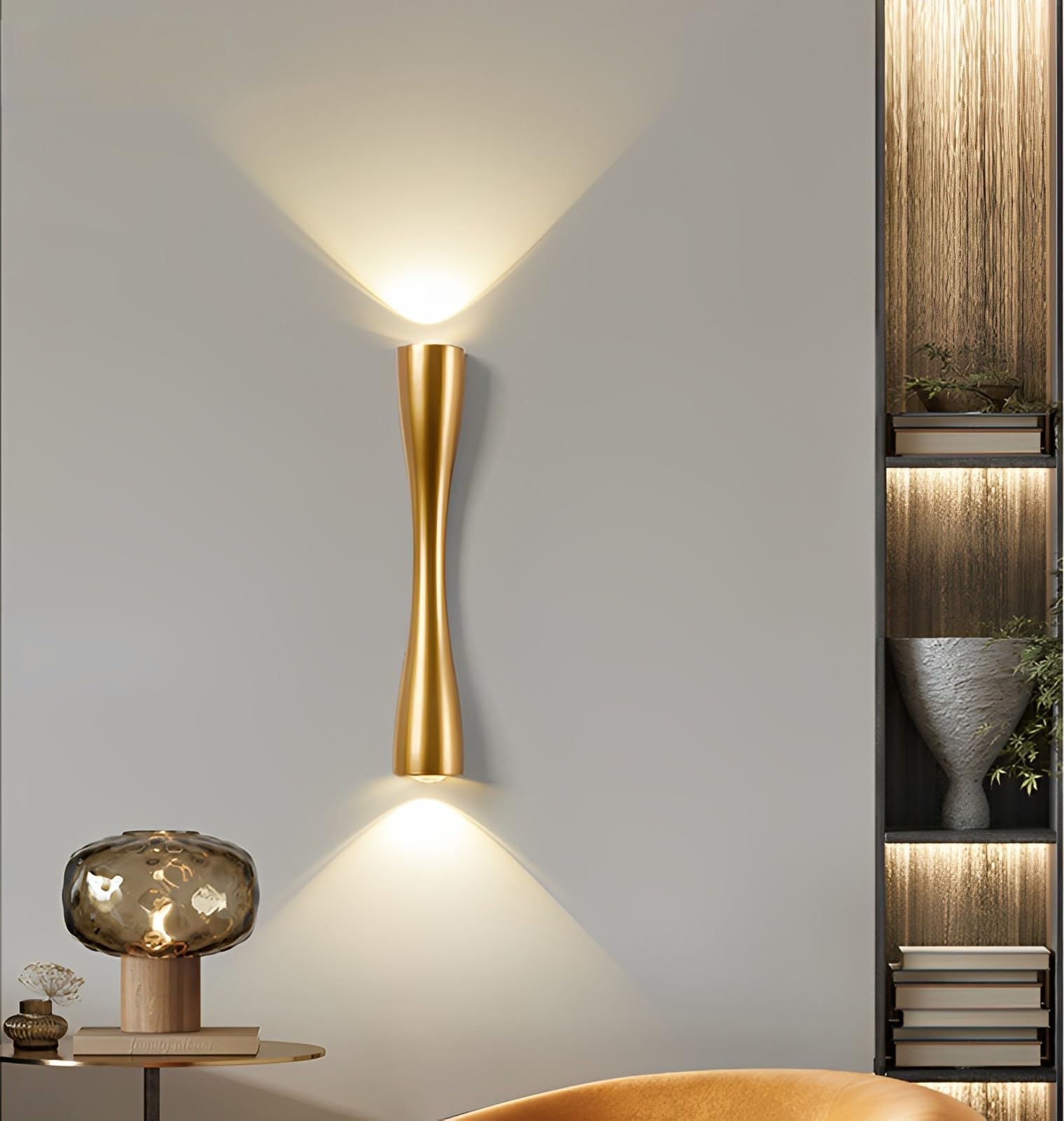 Wewnętrzny kinkiet LED, kreatywny metalowy kinkiet w kształcie trąbki, idealny do pokoju dziecięcego, 24 cm, 3000 K