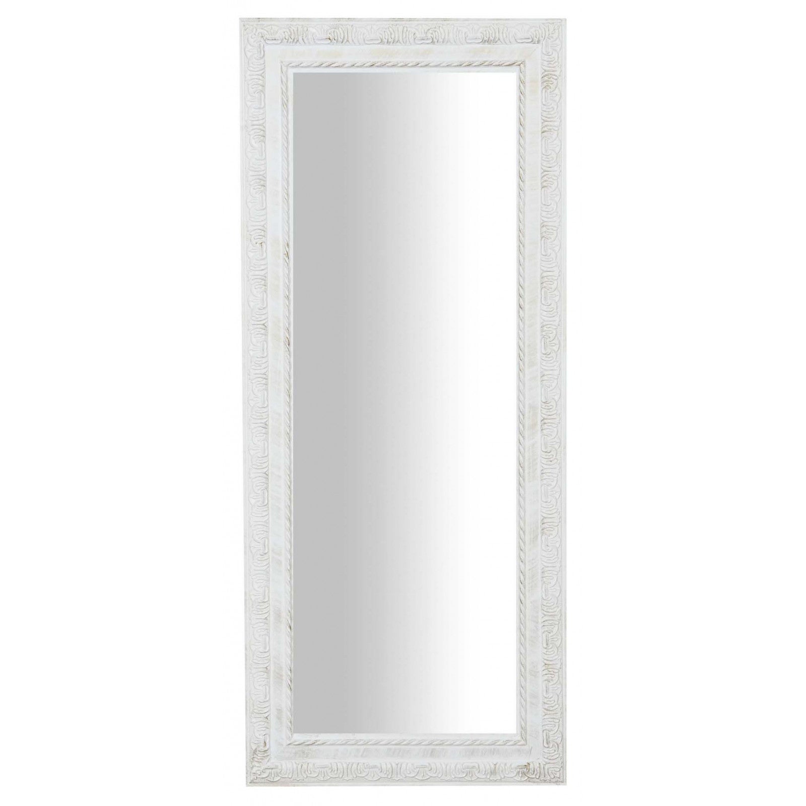 BISCOTTINI Specchio da parete in legno - Finitura bianca antica - Decorativo - Soggiorno
