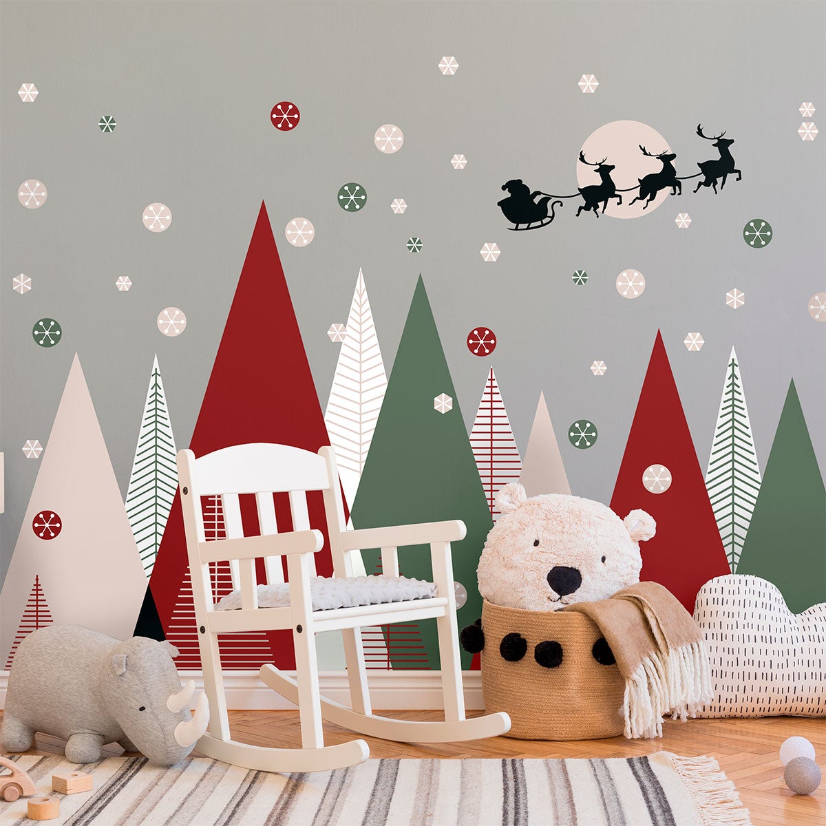 Adesivo montagne scandinave davanti alle renne! - Sticker adesivo - adesivi murali - 80x120cm - 6