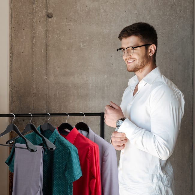 Set 5 Grucce Legno Per Abiti Con Asta Pantaloni - Appendiabiti Spalle Larghe Per Completi E Giacche - Foto 3