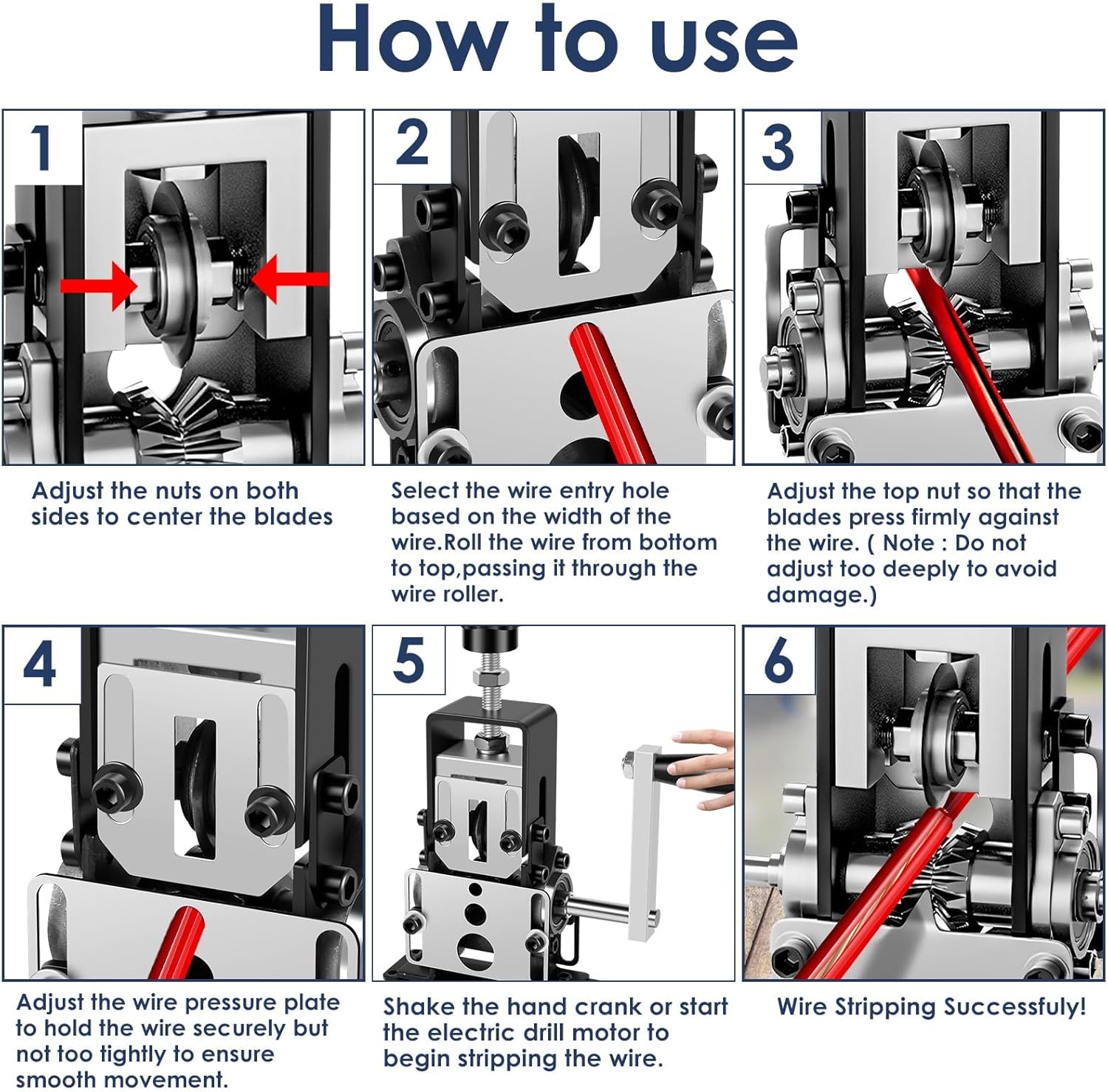 Automatique Denudeur de Cable Electrique pour câble 1-25 mm, Machine a Denuder Le Cuivre, Outil à Dénuder Les Déchets De Câbles Pour Le Recyclage - 3