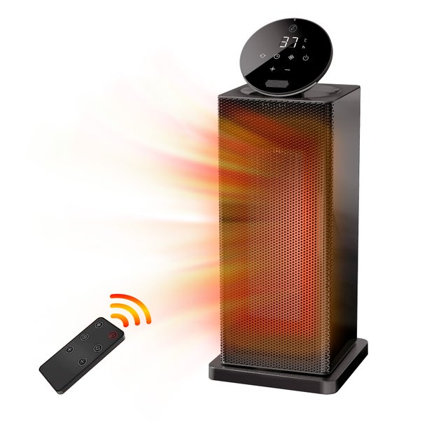 Termoventilatore Ceramico 2000w Basso Consumo Stufa Elettrica Regolabile Timer Oscillazione 90° 3 Modalità Protezione Surriscaldamento Ribaltamento