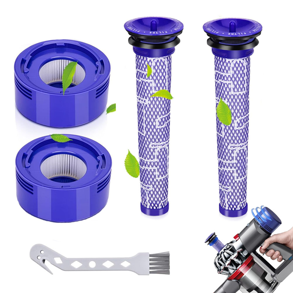 Zestaw filtrów HEPA do odkurzaczy Dyson V7 i V8 96747801 – szczotka czyszcząca – filtr wlotowy + filtr wylotowy – akcesoria zamienne