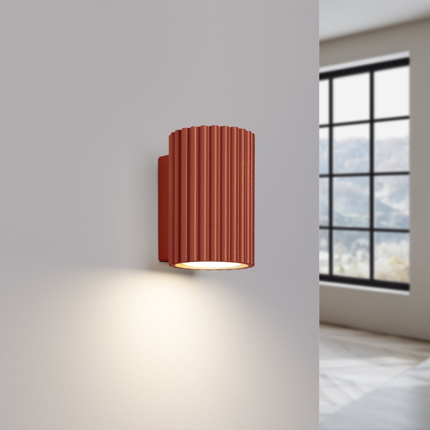 Kinkiet GLOOW 10 ochra czerwona LED 3000K - 6.5x8.5x10cm Sollux