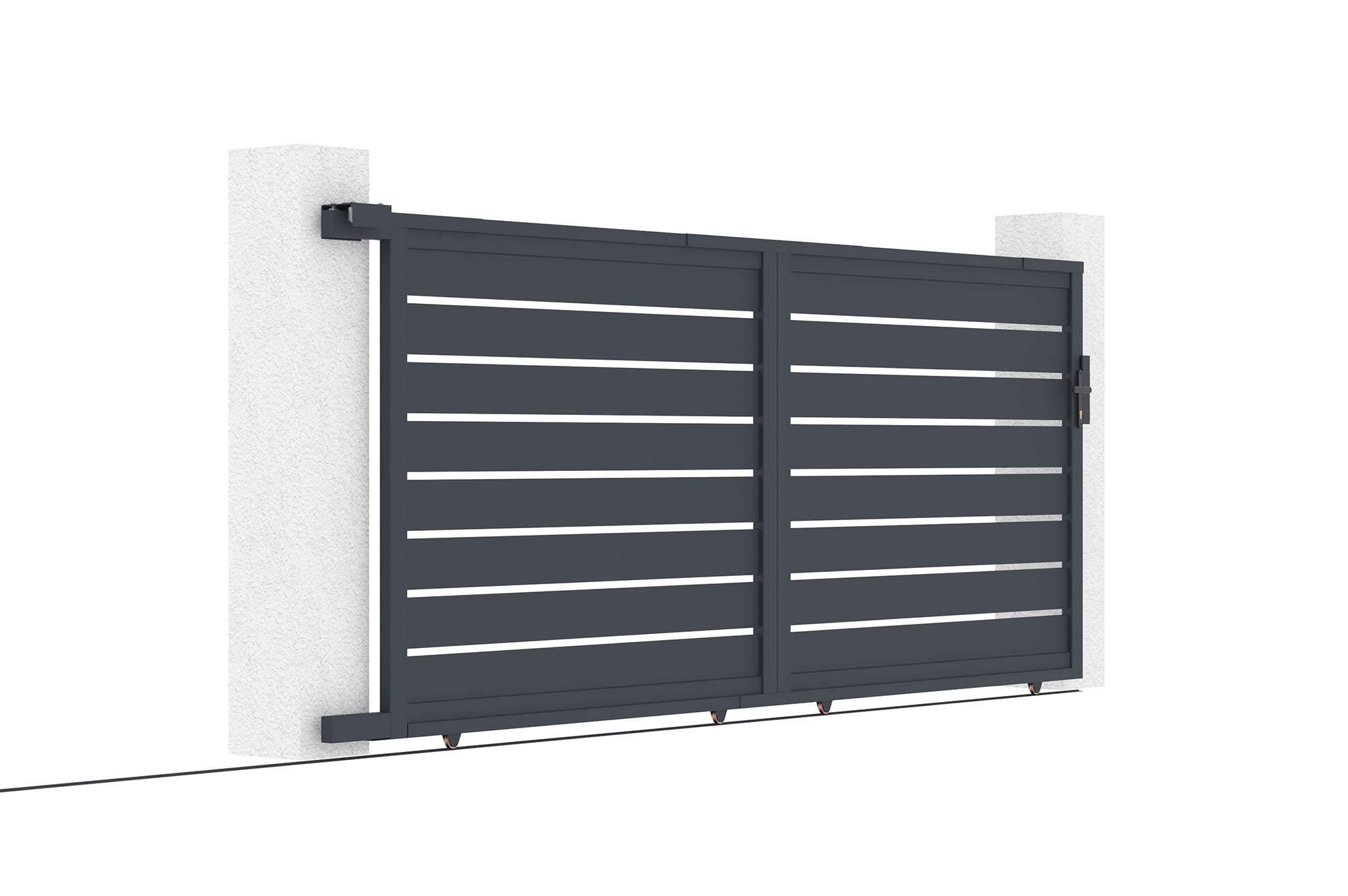 Portail coulissant motorisé 4m VOGEL H.140cm + Motorisation RANGER C300 - 8