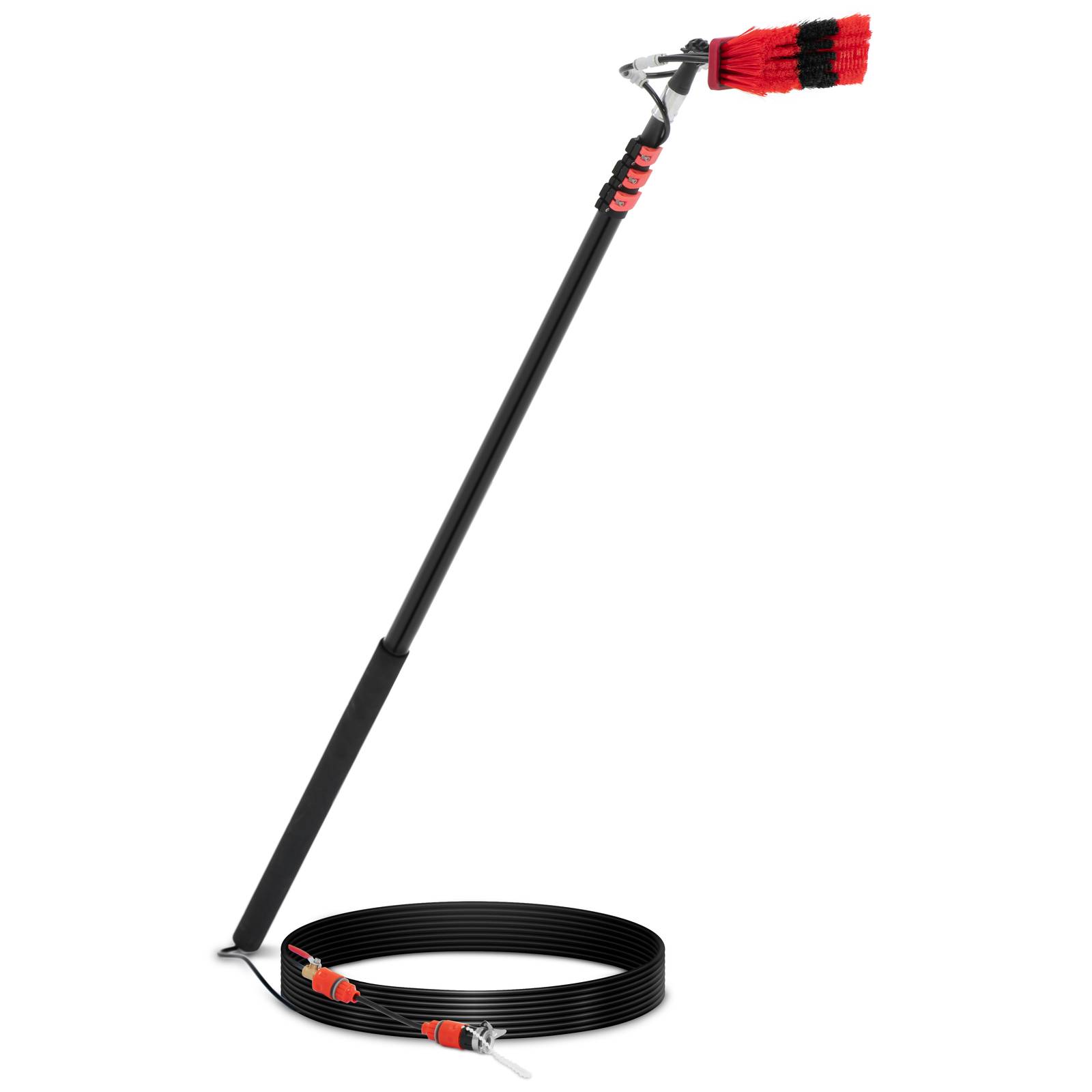 XPOtool Kit Nettoyage Auto Télescopique 3-en-1 - Brosse, Éponge, Raclette - Jusqu'à 300cm