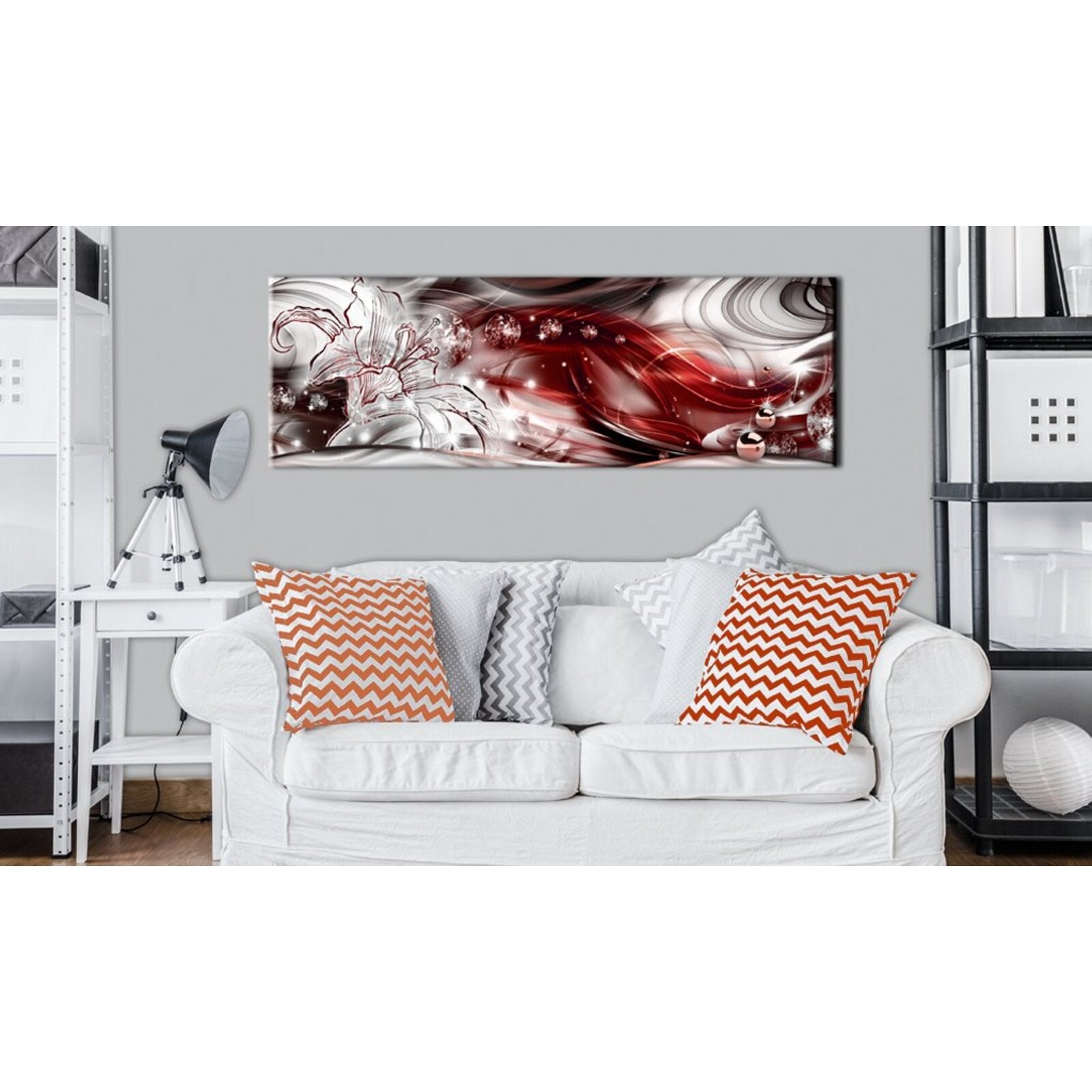 Tableau mélodie carmoisie - 120 x 40 cm - 2