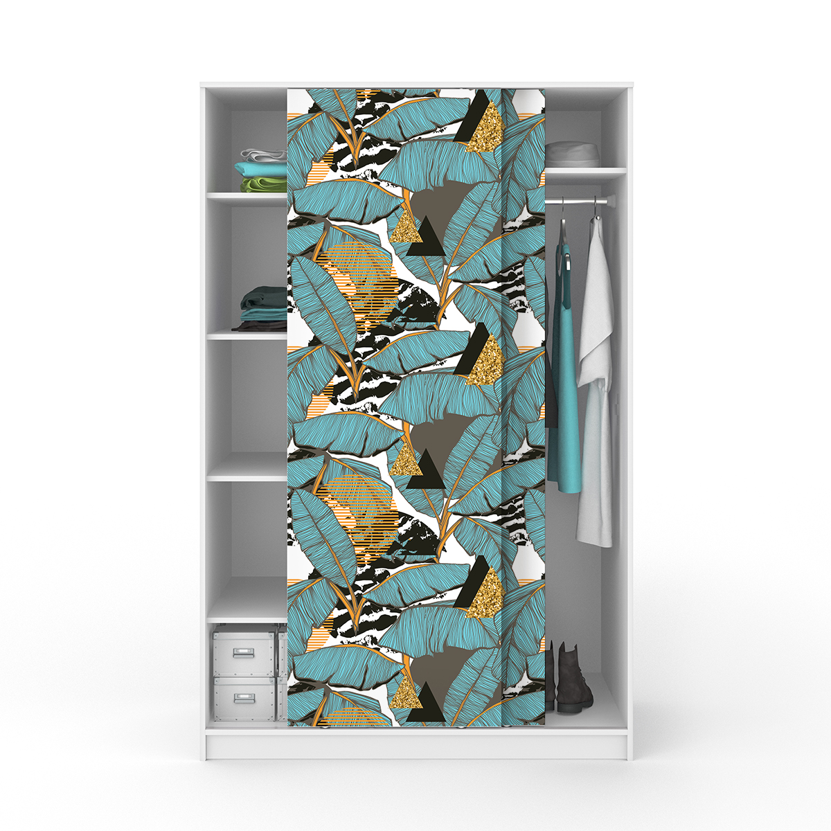 Vinilo muebles tropical teva i uta - adhesivo de pared - revestimiento sticker mural decorativo - 60x90cm