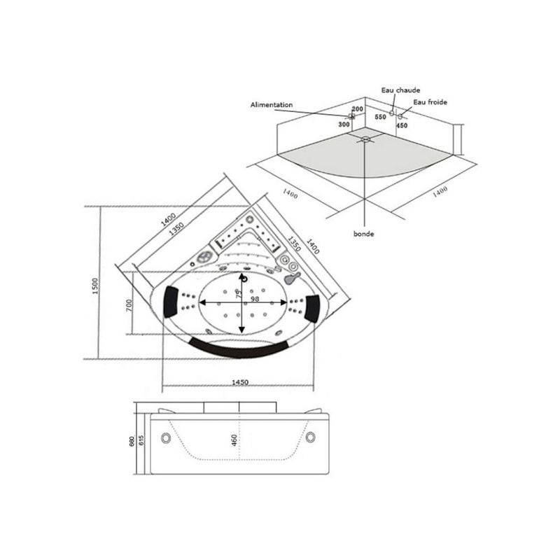 Baignoire balnéo Escapade 27 jets Whirlpool - 8