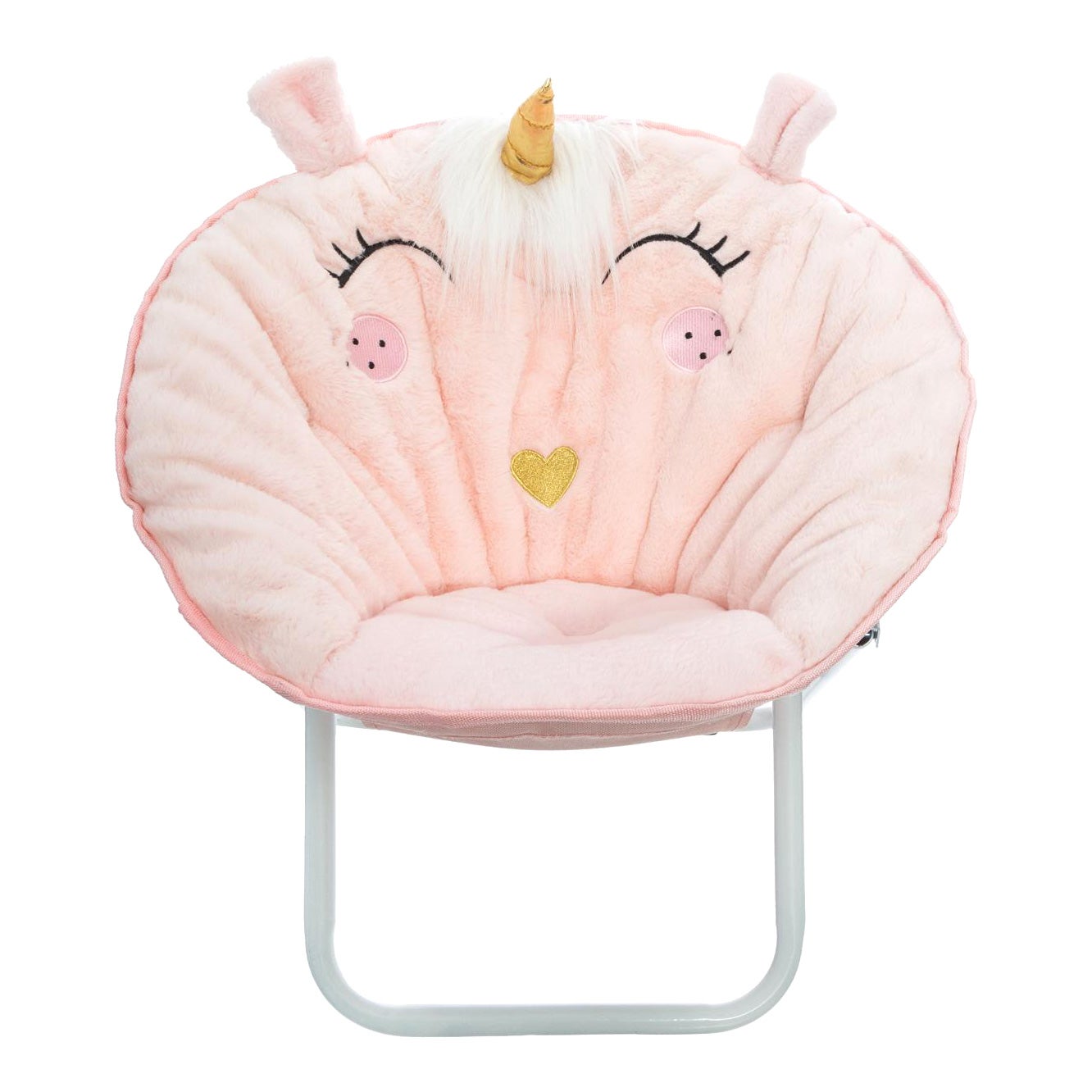 Atmosphera - Poltrona per bambini pieghevole con unicorno rosa chiaro - 7