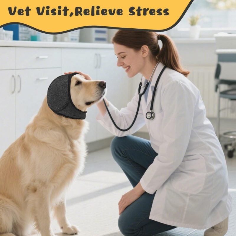Orejeras para perros, protección contra el ruido, impermeables, ajustables, alivian la ansiedad (tamaño pequeño) - 2