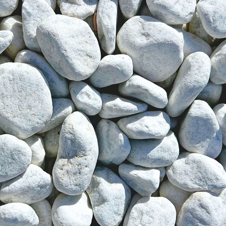 Big Bag de 1m³ (+/- 1,5T) Galet de Marbre Blanc de Carrare Ø 40/60