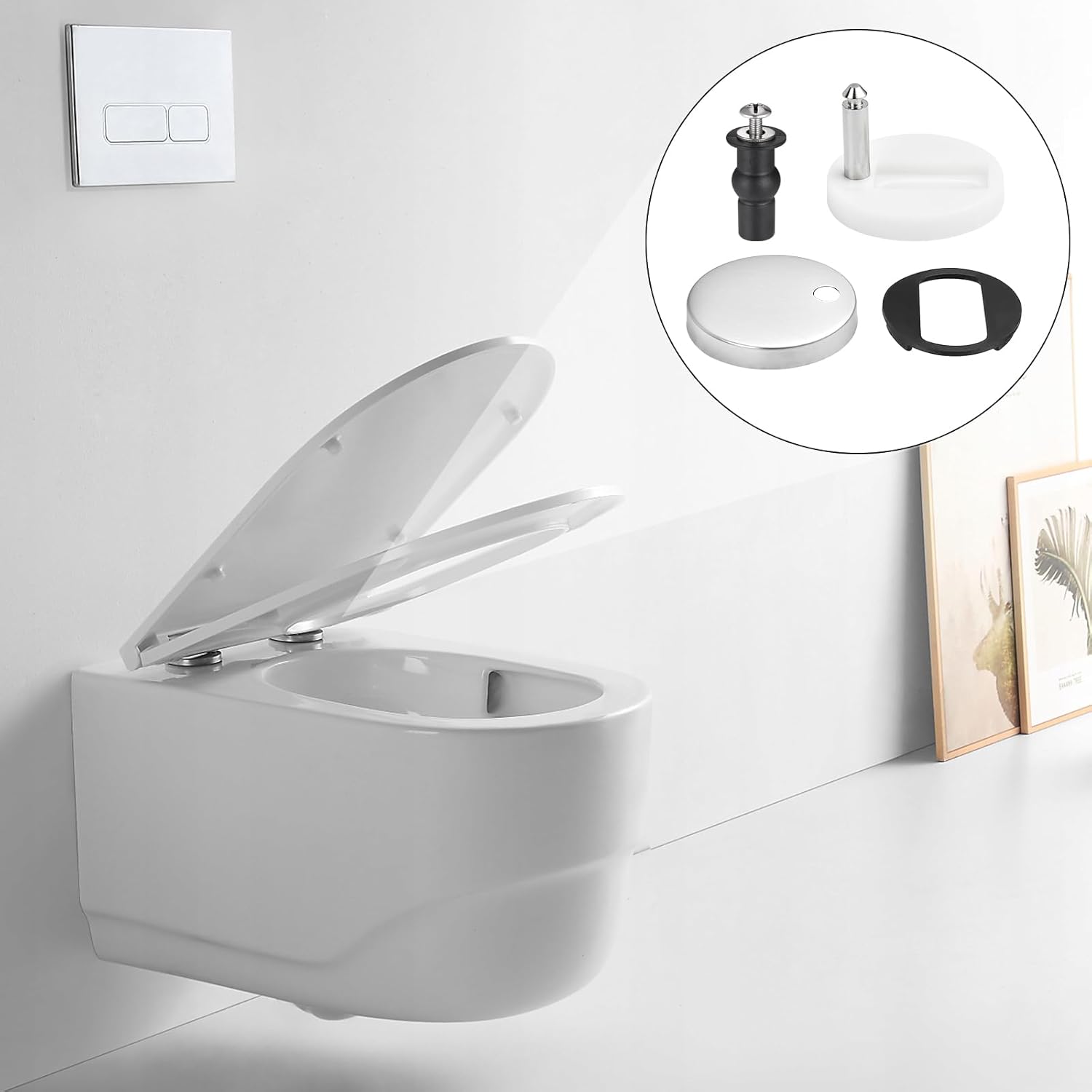 Kit De 4 Boulons Robuste Pour Abattant De Toilette - Fixations à Dégagement Rapide En Acier Inoxydable