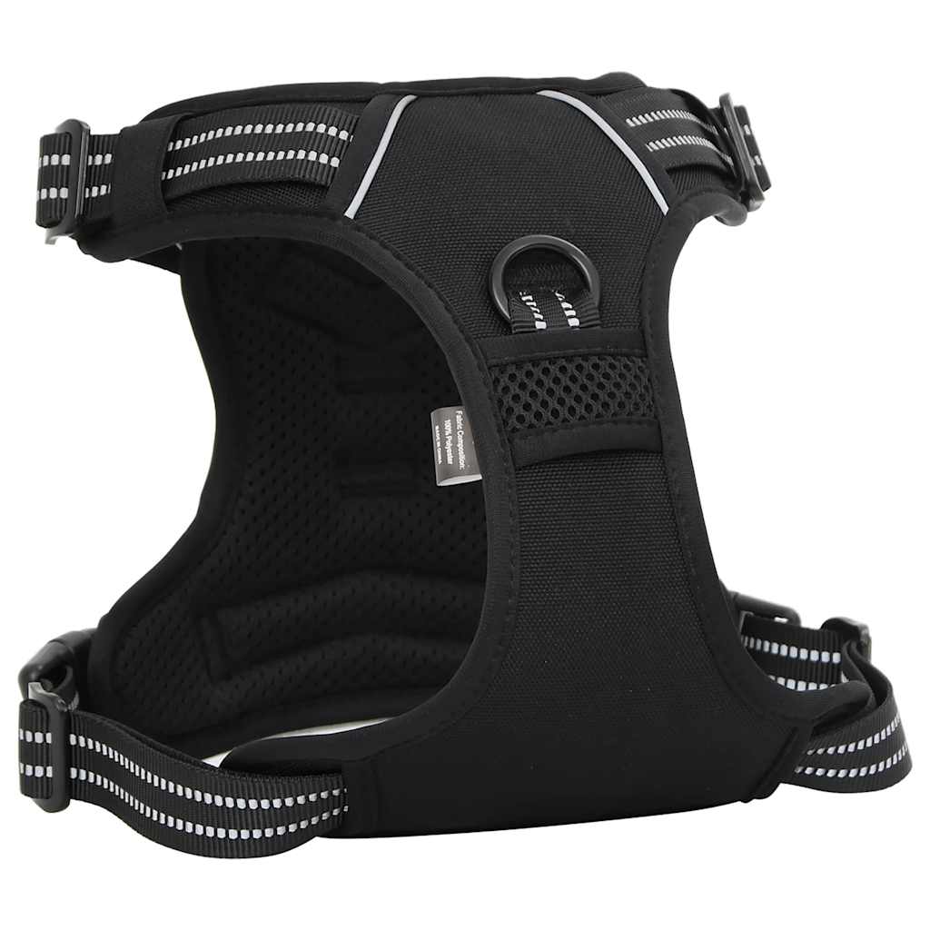 Arnés para perros con correa y collar ajustable negro XL vidaXL - 9