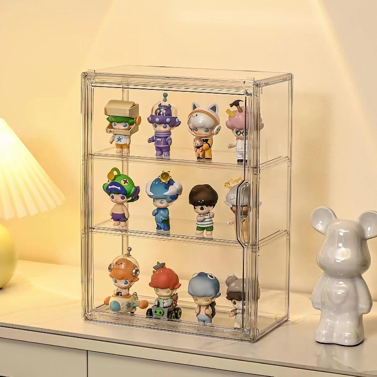 Vitrine pour Collection Acrylique Transparent à 3 Niveaux pour Figurines Pop 27x13x36cm - 3