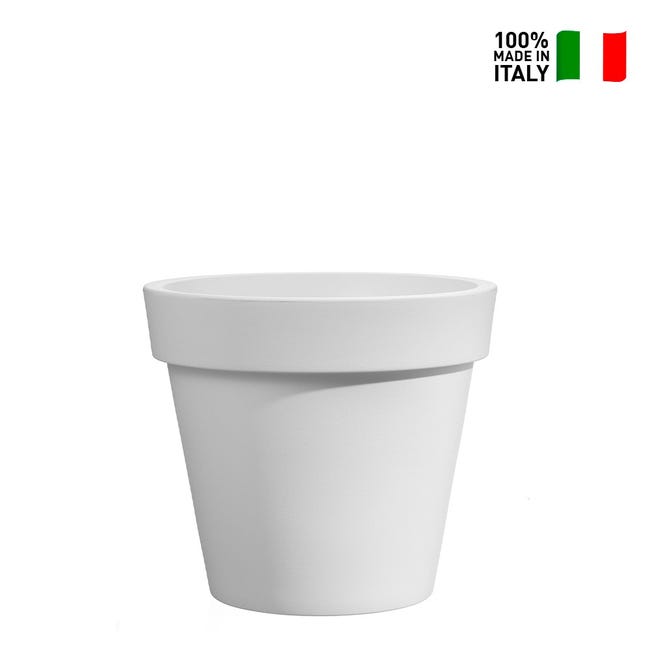 Vaso per piante in color bianco lucido MODI 40x40x76 Vaso per piante in color bianco lucido MODI 40x40x76