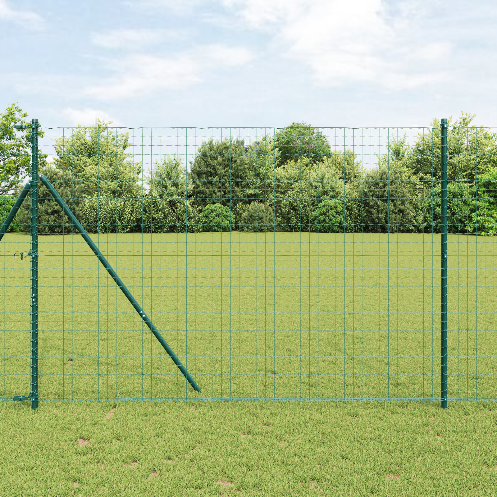 Słupek ogrodzeniowy. 26 pcs Zielony 3,2 x 3,2 x 200 cm vidaXL