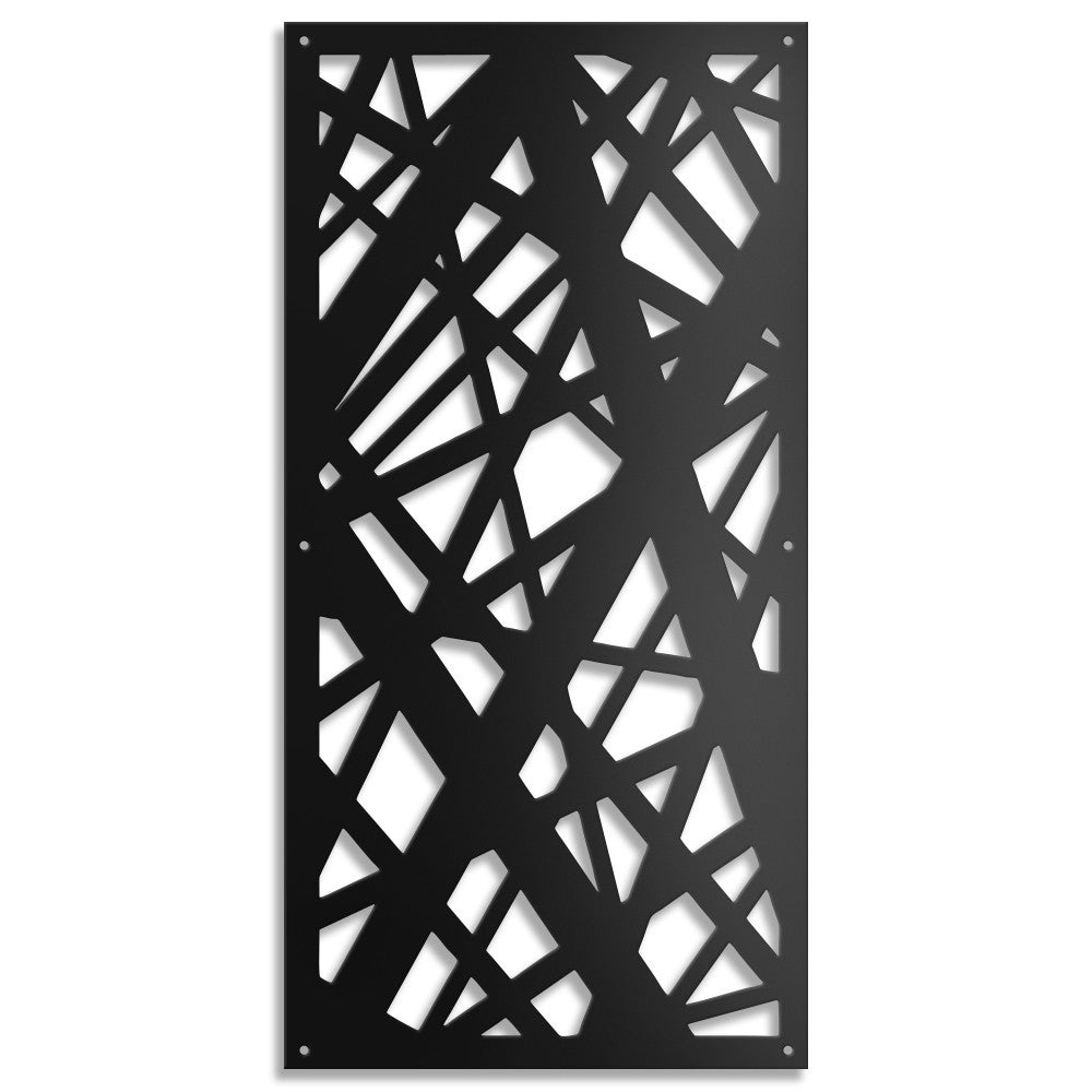 Diagonal grande - panel perforado - parasol negro de 47x94 cm - espesor 10mm