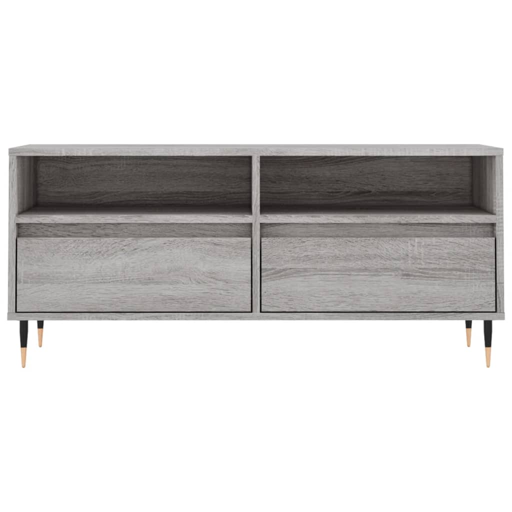 vidaXL Meuble TV sonoma gris 100x34,5x44,5 cm bois d'ingénierie - 5
