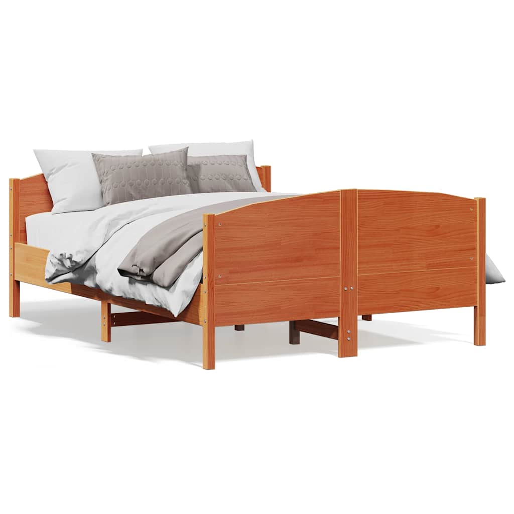 Łóżko Drewniane Rama Łóżka Sofa Brązowe Do Sypialni Pokoju 140x190 cm