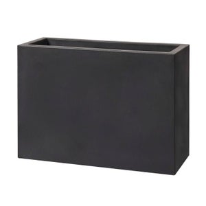 Scheurich Lineo, fioriera in plastica, granito nero, diametro 48 cm, altezza 39 cm, 50 l vol