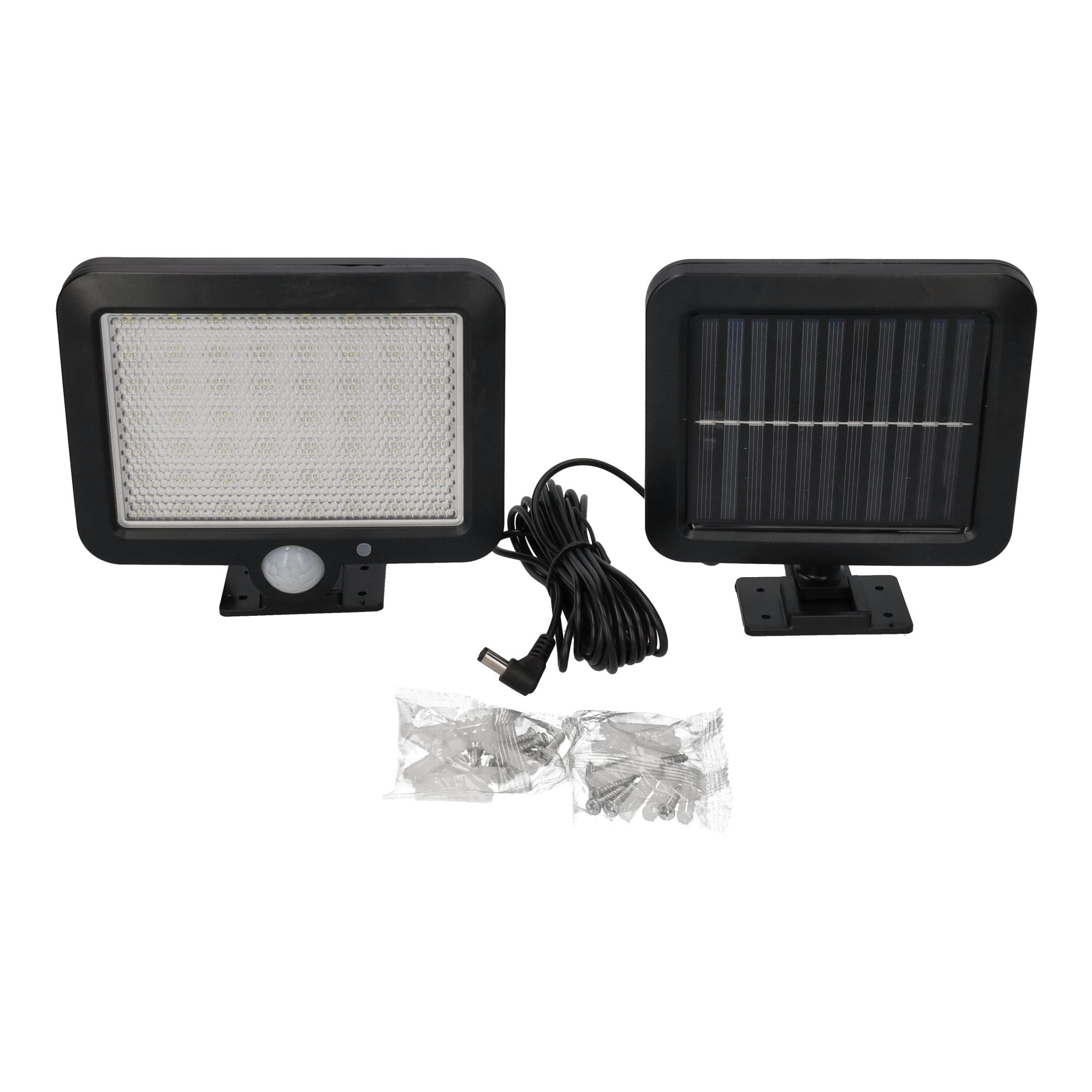 Solarna zewnętrzna lampa ścienna 500 świateł z czujnikiem z pilotem 1200mAH z kablem 5M