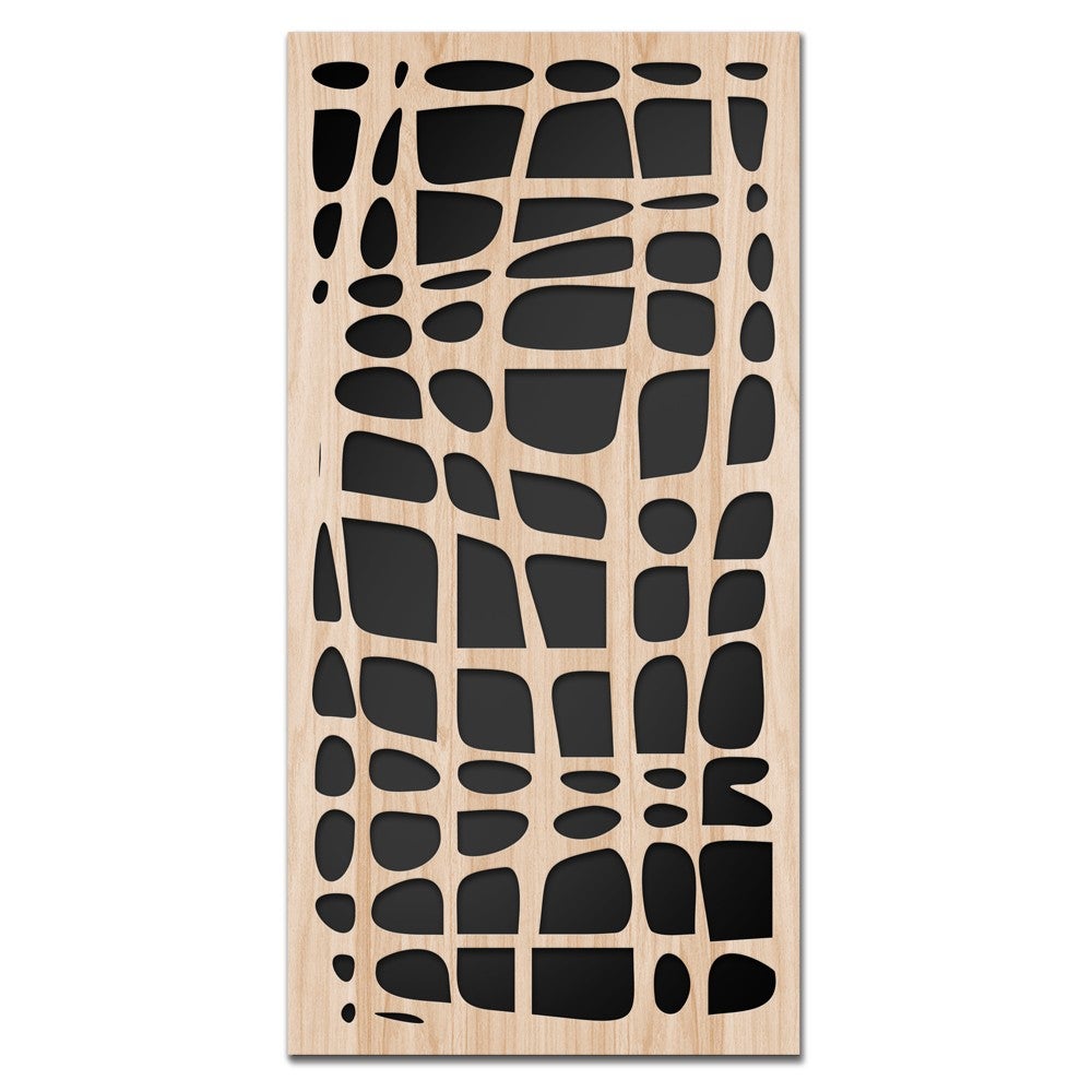 ABSTRAKT - WYCIĘTY LASEROWO Obraz z drewna kompozytowego i PVC 70X140 CM