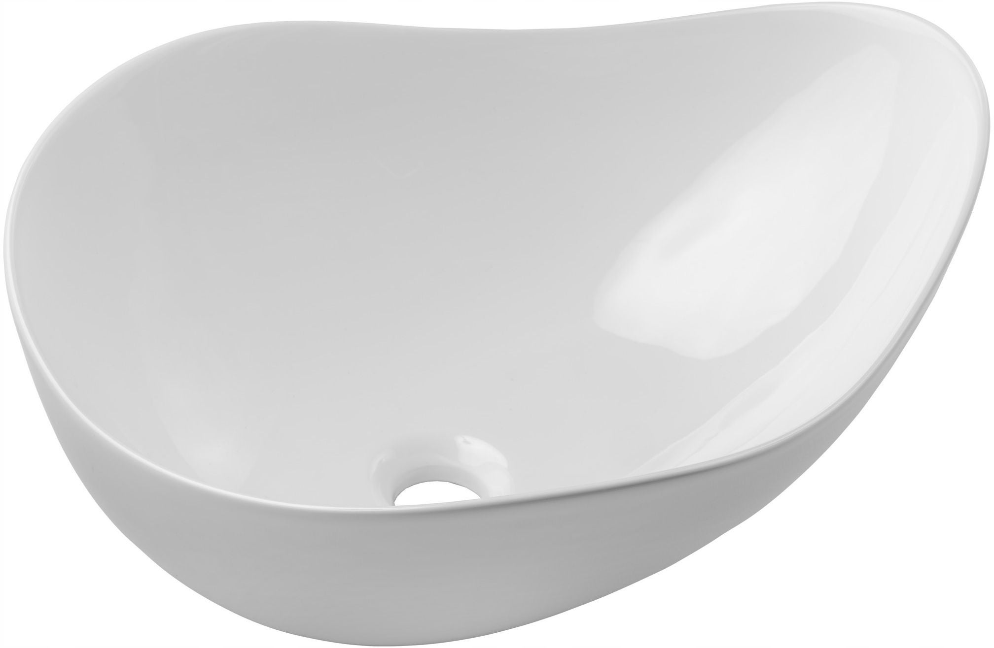 Umywalka nablatowa CLOUD FREE 51 cm biały połysk ceramiczna