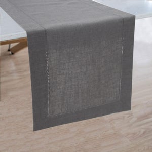 Runner Da Tavolo Grigio Chiaro In Lino – 228 X 30 Cm, Qualità Ristorante, Antimacchia E Lavabile - 2