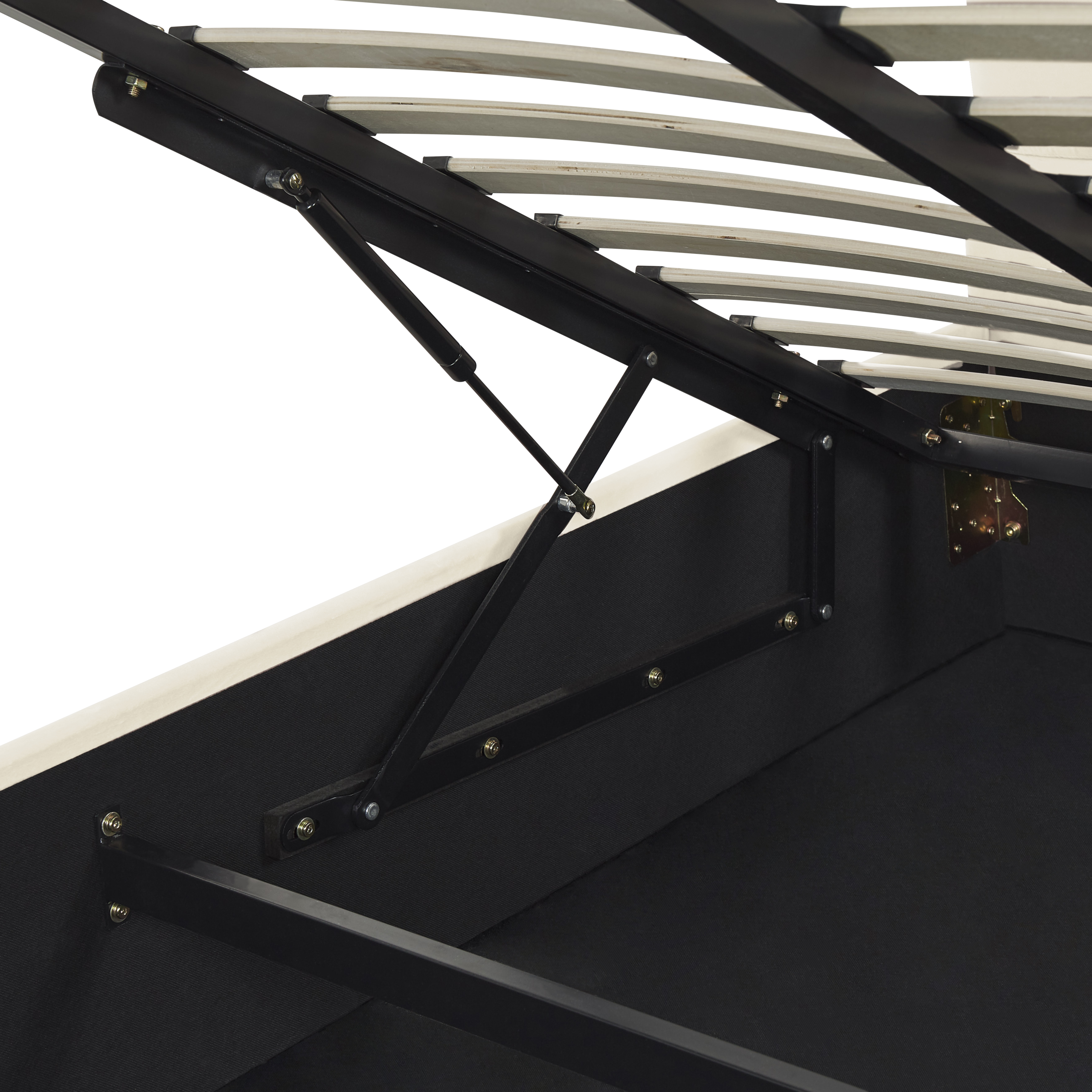 Letto contenitore Velluto VINCENNES 160 x 200 cm Bianco sporco - 8