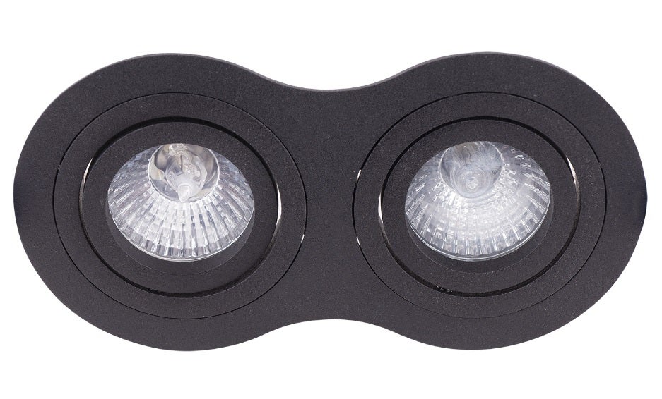Oprawa wpuszczana SIGNAL czarna 2xGU10x10W metal wym:9x17x9cm IP20 Maxlight