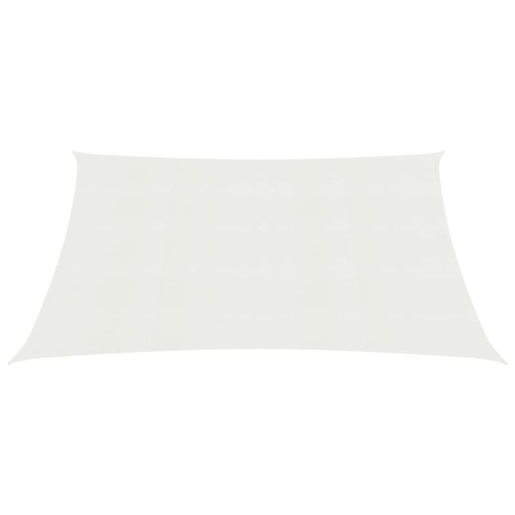 Żagiel przeciwsłoneczny biały, 160 g/m², 2,5 x 3 m, wykonany z HDPE, osłona przeciwsłoneczna do ogrodu, tarasu lub balkonu